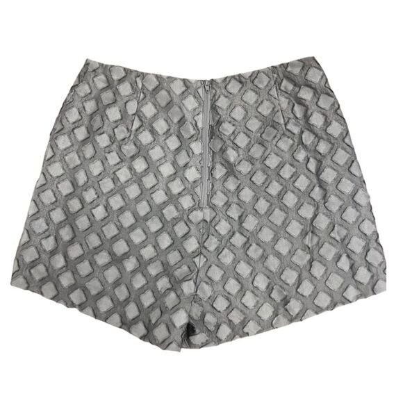 Anthropologie C/MEO Collective NWT Silver Geometric Shorts - Picture 2 of 9